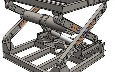 Modelo 3D de la tijera hidraulica