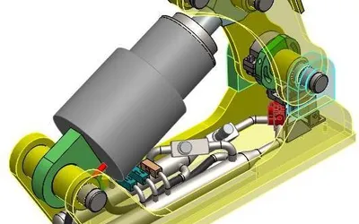Modelo 3D del freno hidráulico