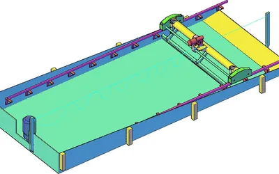 Modelo 3D del sistema de tratamiento de agua de cola