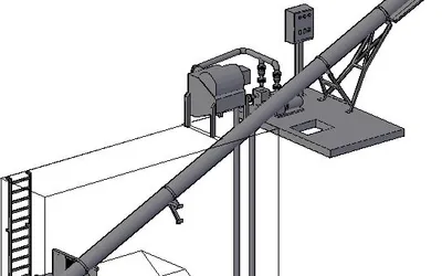 Modelo 3D del sistema de tratamiento de aguas