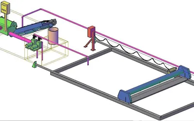 Modelo 3D del sistema de tratamiento de agua