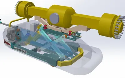Modelo 3D del elevador hidráulico