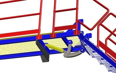 Modelo 3D del sistema de la escala mecánica